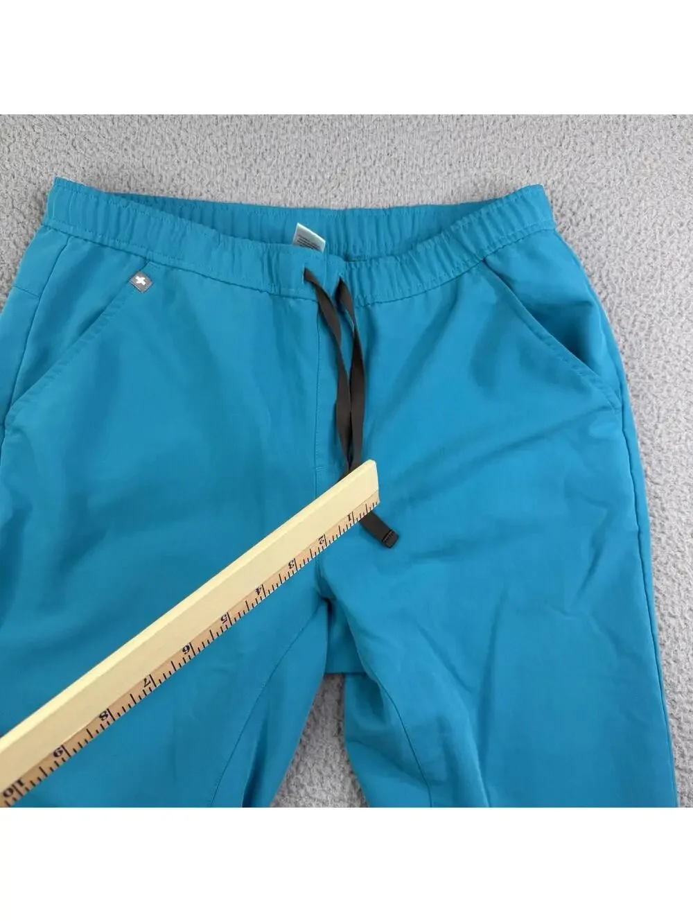 FIGS Zamora Cargo Jogger Scrub Pants Teal Blue Size Large Women’s Scrubs - Picture 9 of 13